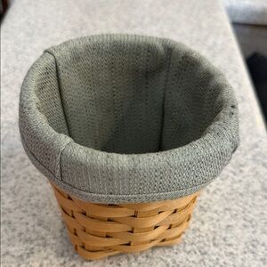 Longaberger Woven Basket Pen PAL with sage liner